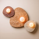 Speckled Cream Matt Towan Wall Light in Ceramic and Oak