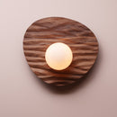 Set of 3 Towan Wall Light in Solid Oak/Walnut