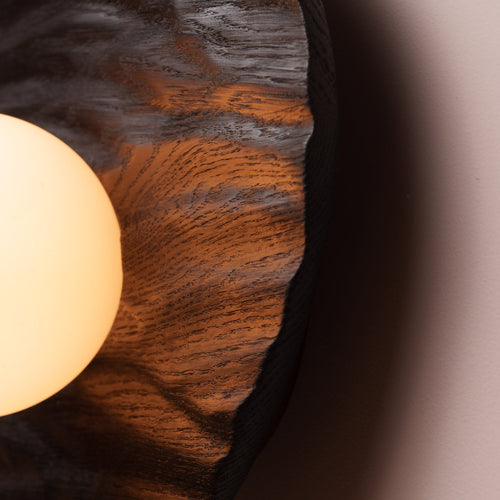 Towan Wall Light in Solid Oak/Walnut