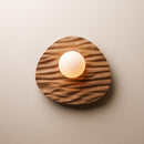 Set of 3 Towan Wall Light in Solid Oak/Walnut