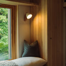 White Element Wall Light in Ceramic and Oak