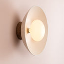 Dawn Wall Light Sconce in Ceramic and Oak [OUTLET]