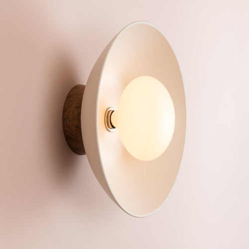 Dawn Wall Light Sconce in Ceramic and Oak [OUTLET]