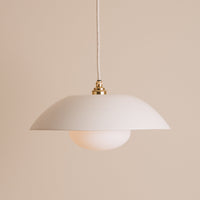 White Dusk Ceramic Lamp Shade and Pendant Set