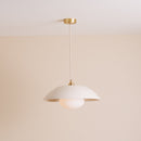 White Dusk Ceramic Lamp Shade and Pendant Set