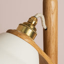 White Element Floor Lamp in Solid Oak Wood and Ceramic