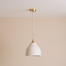 White Element Pendant Light in Ceramic and Brass/Nickel