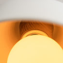 White Element Pendant Light in Ceramic and Oak