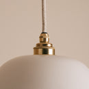 White Small Dusk Ceramic Lamp Shade and Pendant Set