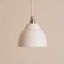 Small White Element Pendant Light in Ceramic and Brass/Nickel