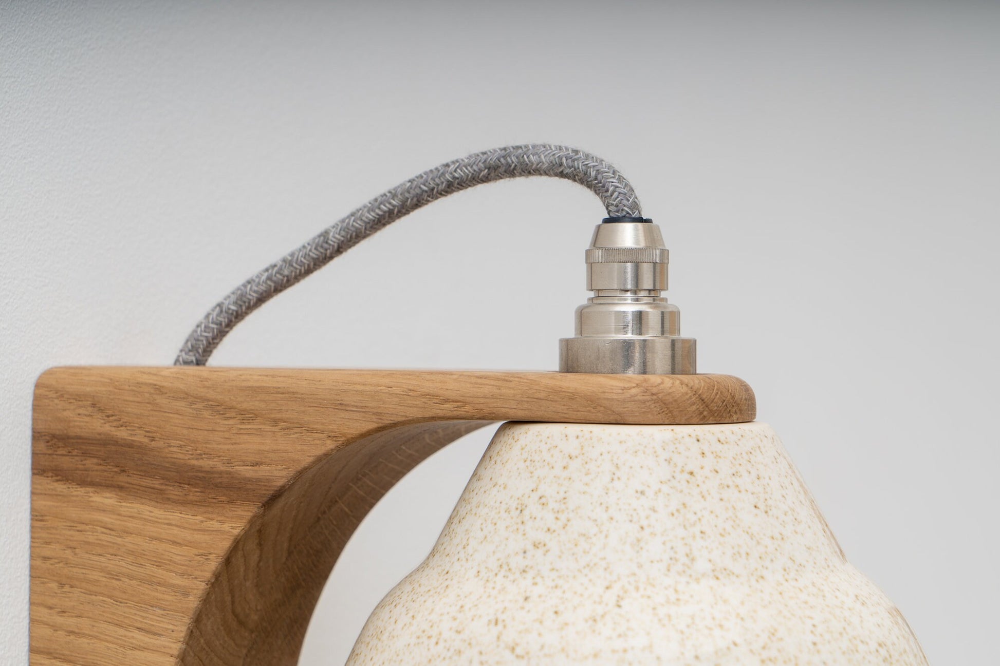 Element Right Angle Wall Light in Speckled Cream by StudioHaran