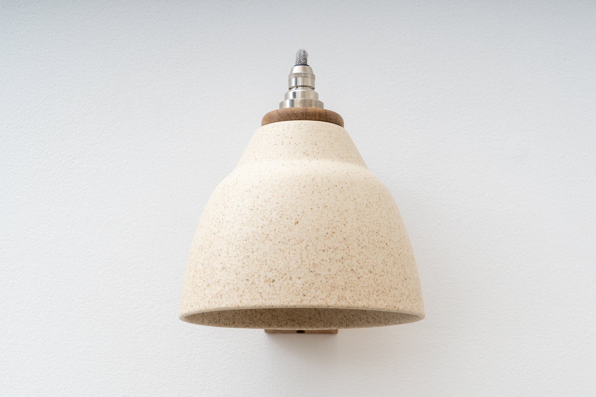 Element Right Angle Wall Light in Speckled Cream by StudioHaran