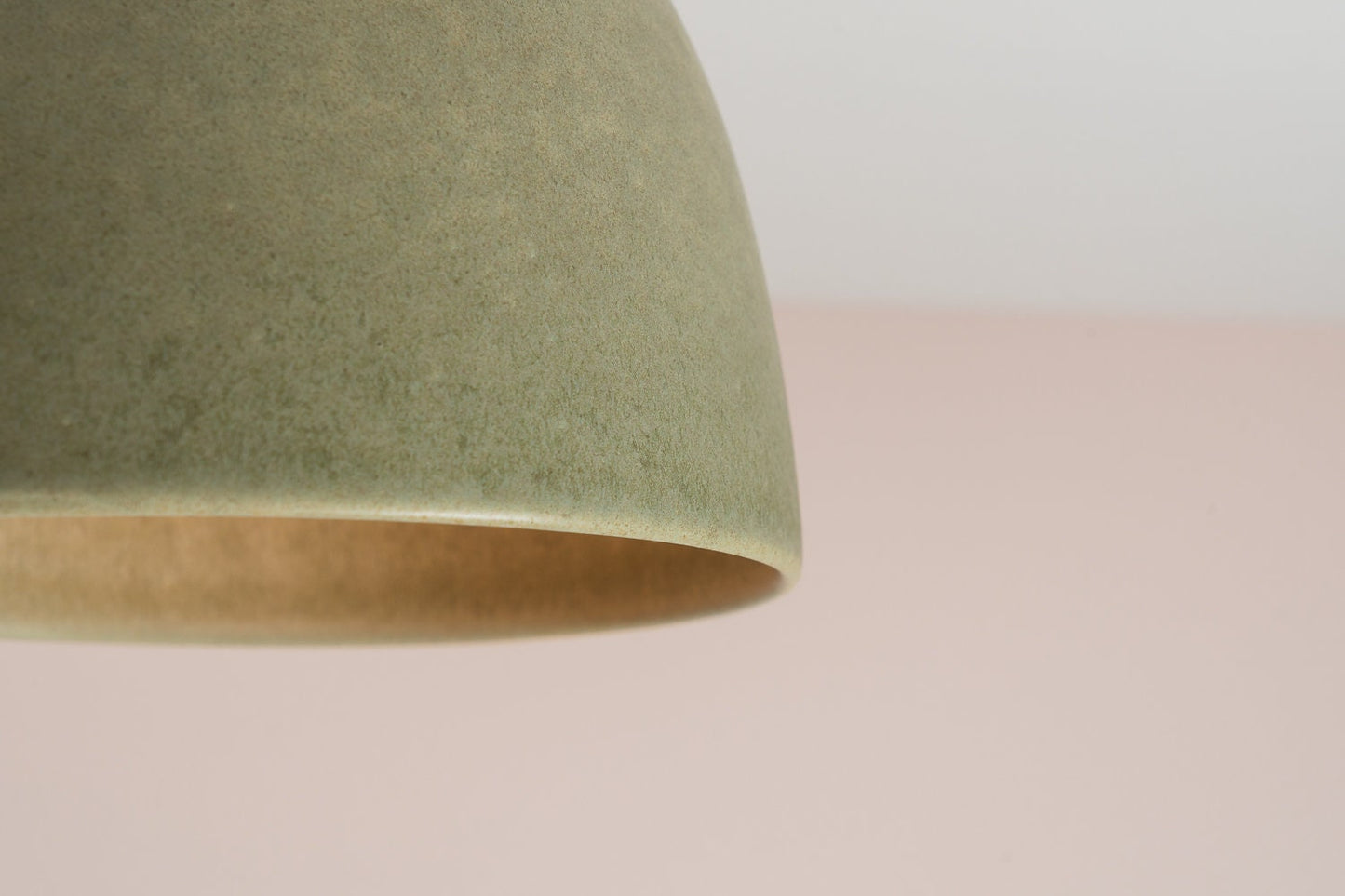 Small Green Element Light in Ceramic and Oak by StudioHaran