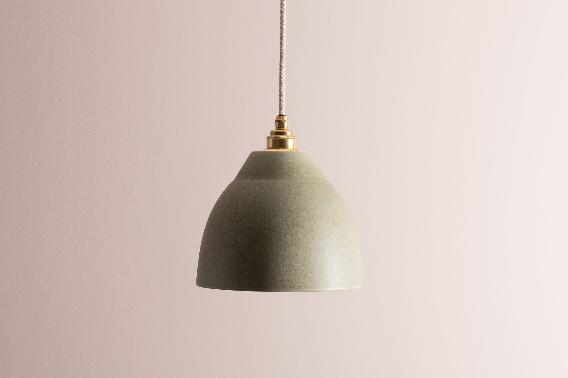 Green Element Pendant Light in Ceramic and Brass/Nickel by StudioHaran