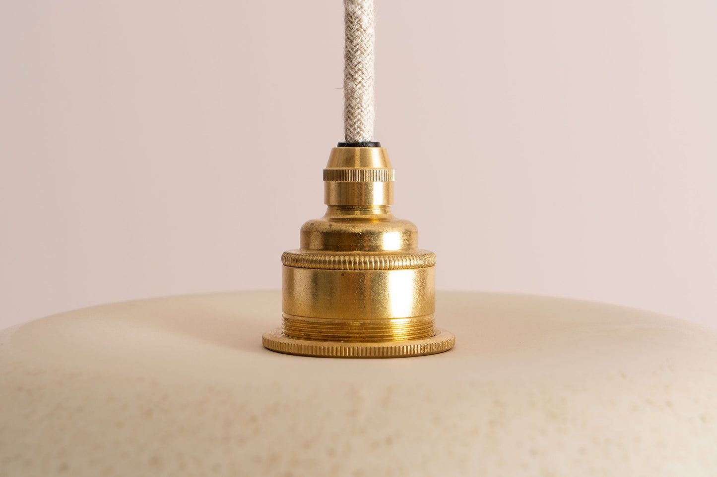 Speckled Cream Gloss Dusk Ceramic Lamp Shade and Pendant Set by StudioHaran